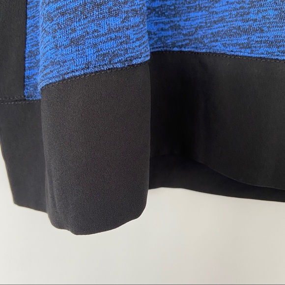 J. CREW BLUE/BLACK COLOUR BLOCKED RAGLAN TOP, MIXED MEDIA, MEDIUM - Picture 4 of 10